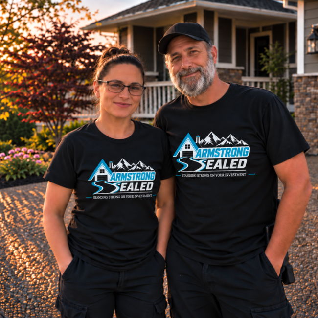 Chrissy and Shane, owners of Armstrong Sealed